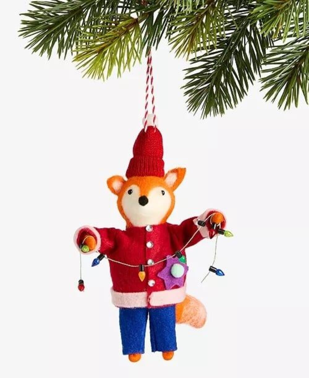 Macy’s Holiday Lane Tiny Tidings Fabric Fox Ornament